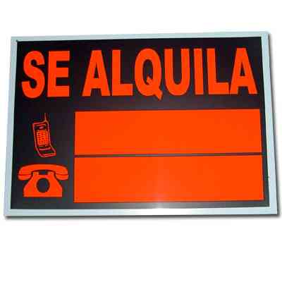 se alquila cartel