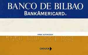 Primera tarjeta emitida Banco Bilbao BankAmericard