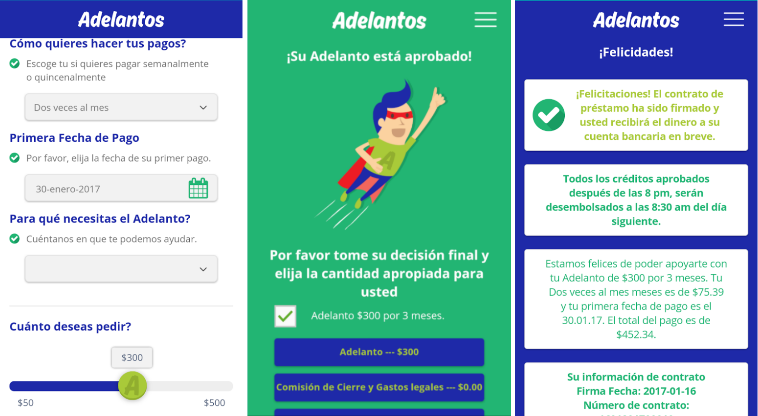 adelantos screenshots