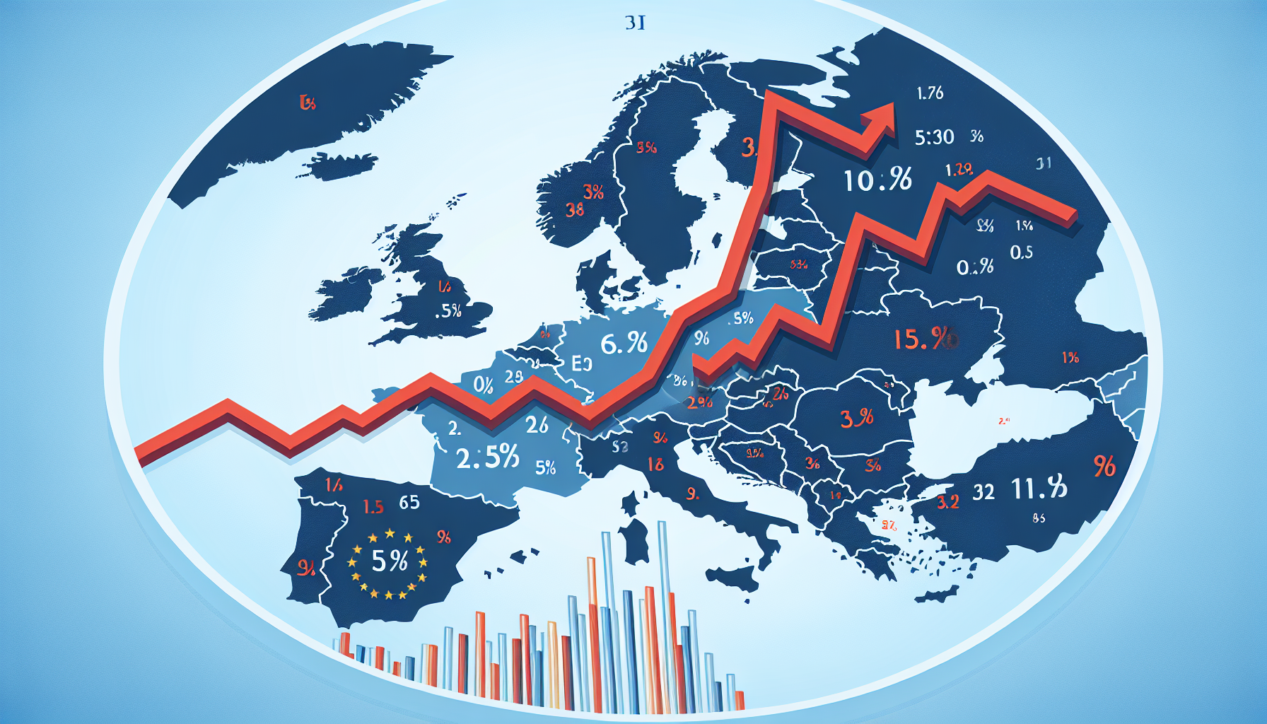 Evolución de la Tasa de Desempleo en Europa durante Julio