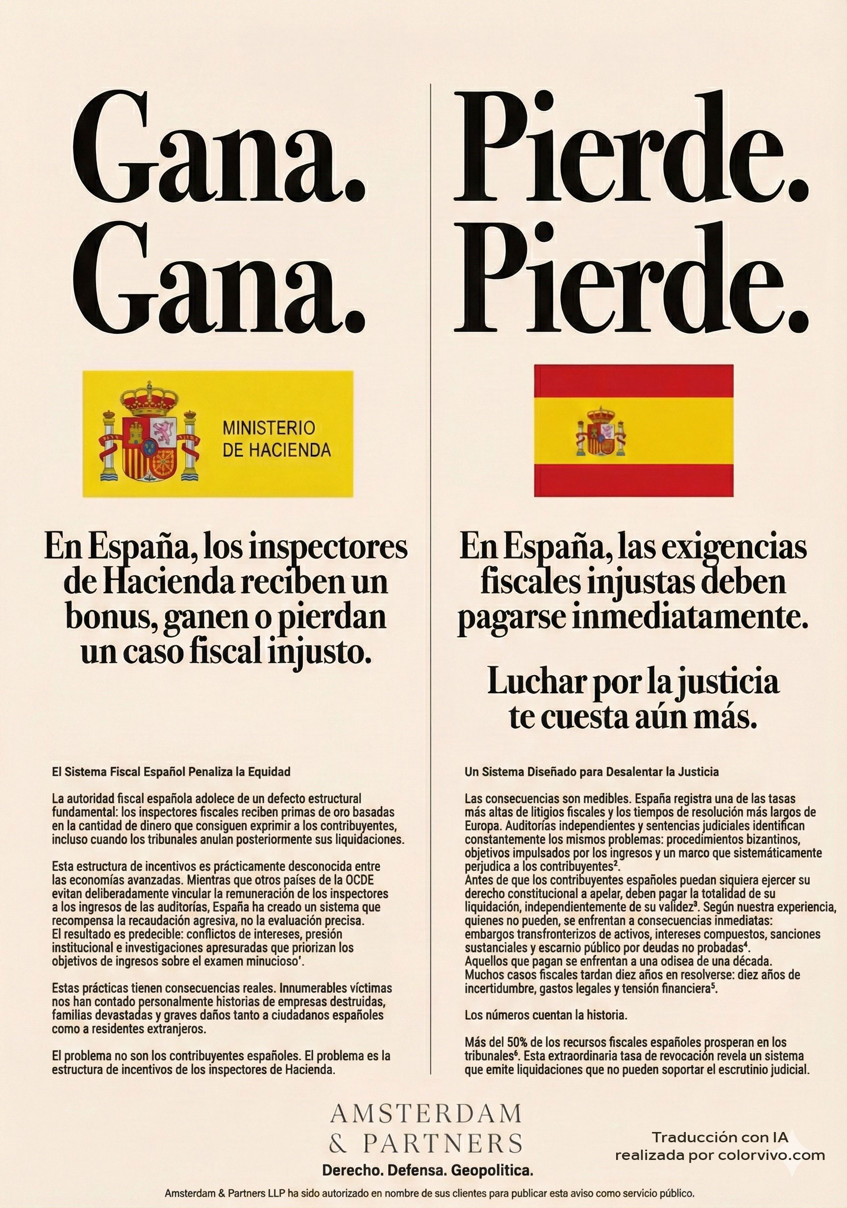 4 Claves Escandalosas del Sistema Fiscal Español (Que el Financial Times Acaba de Exponer al Mundo) 1 Gana.
Pierde.